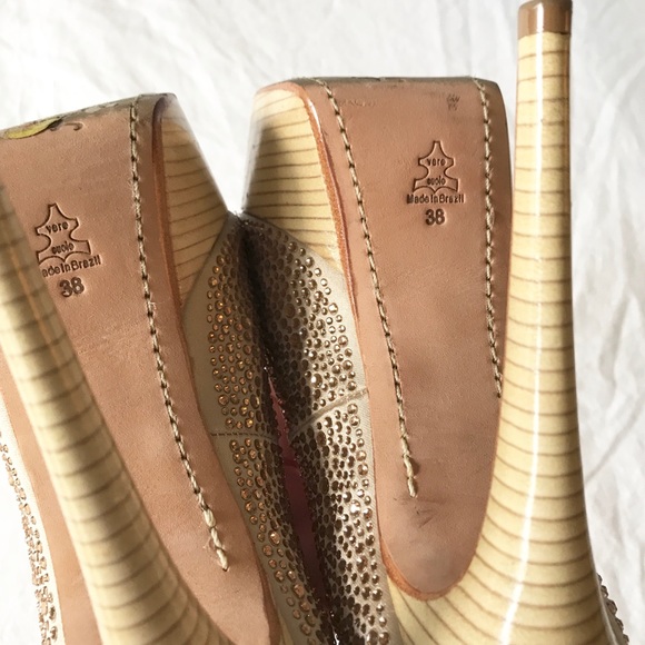 Alice & Olivia Laird Swarovski Platform Peep Toes - Picture 5 of 7